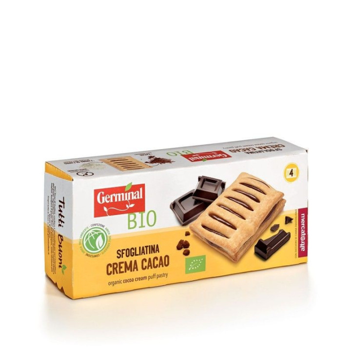 CAÑA DE ESPELTA RELLENA DE CHOCOLATE BIO 4 X 45 GR. (GERMINAL CON GLUTEN)/