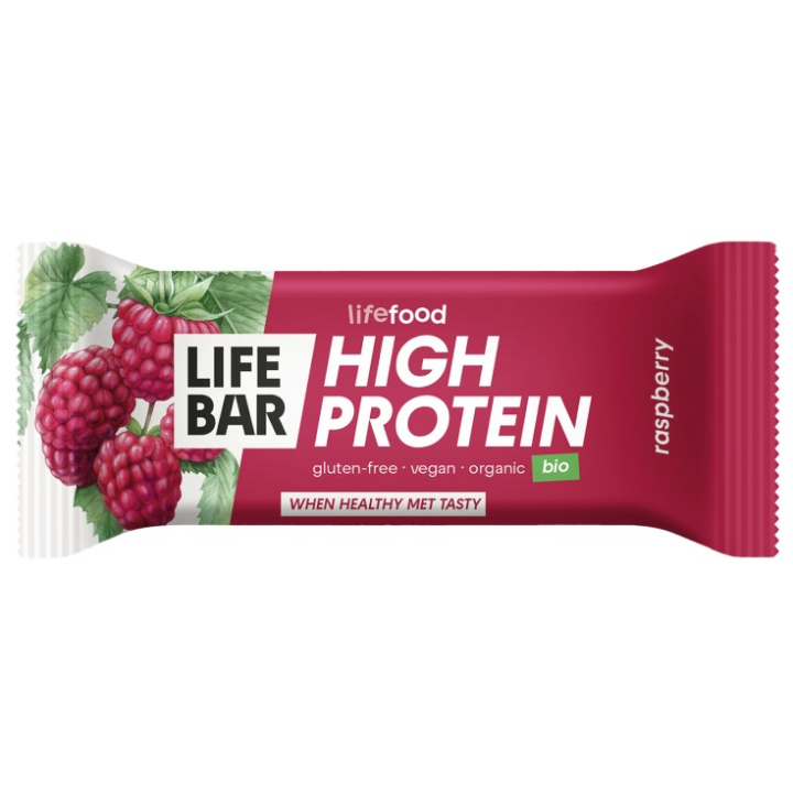 BARRITA LIFEBAR DE PROTEINA SABOR FRAMBUESA ECO 40 GR. (LIFE FOOD)