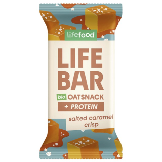 BARRITA LIFEBAR DE PROTEINA DE AVENA SALTED CARAMEL CRISP 40 GR. (LIFE FOOD)