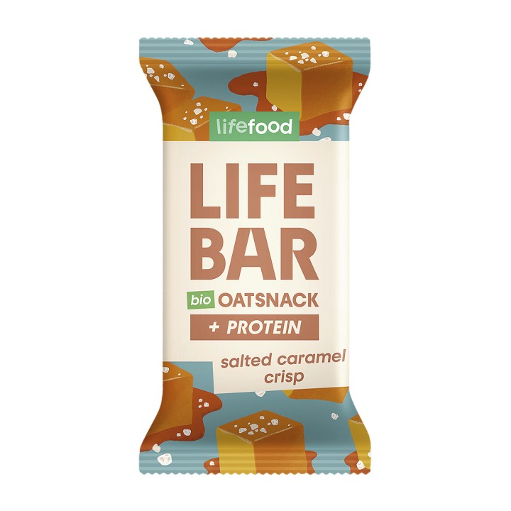BARRITA LIFEBAR DE PROTEINA DE AVENA SALTED CARAMEL CRISP 40 GR. (LIFE FOOD)