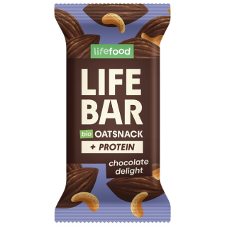 BARRITA LIFEBAR DE PROTEINA DE AVENA Y DELICIAS DE CHOCOLATE 40 GR. (LIFE FOOD)