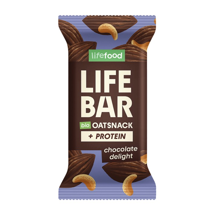 BARRITA LIFEBAR DE PROTEINA DE AVENA Y DELICIAS DE CHOCOLATE 40 GR. (LIFE FOOD)