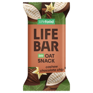 BARRITA LIFEBAR DE PROTEINA DE AVENA CASHEW CHOCOLATE CHIPS 40 GR. (LIFE FOOD)