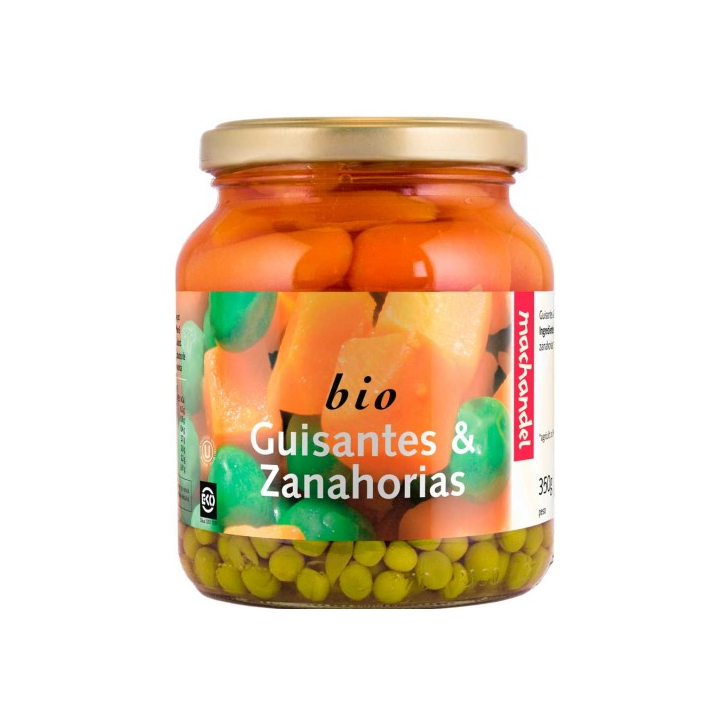 GUISANTES Y ZANAHORIAS BIO 350 GR. (MACHANDEL)/