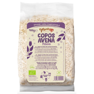 COPOS DE AVENA FINOS SIN GLUTEN BIO 400 GR. 100% COMPOSTABLE (THE MUESLI UP)/