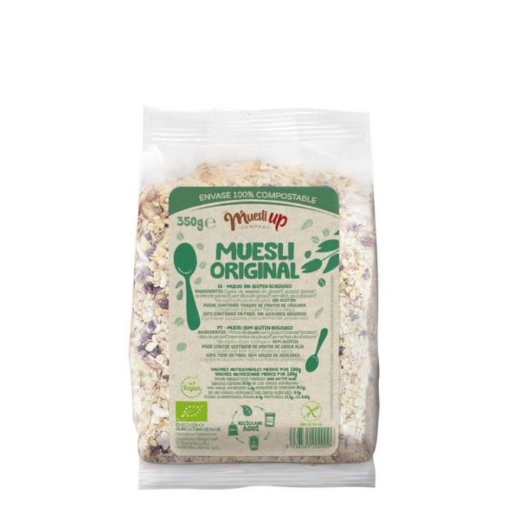 MUESLI ORIGINAL SIN GLUTEN BIO 350 GR. 100% COMPOSTABLE (THE MUESLI UP)/