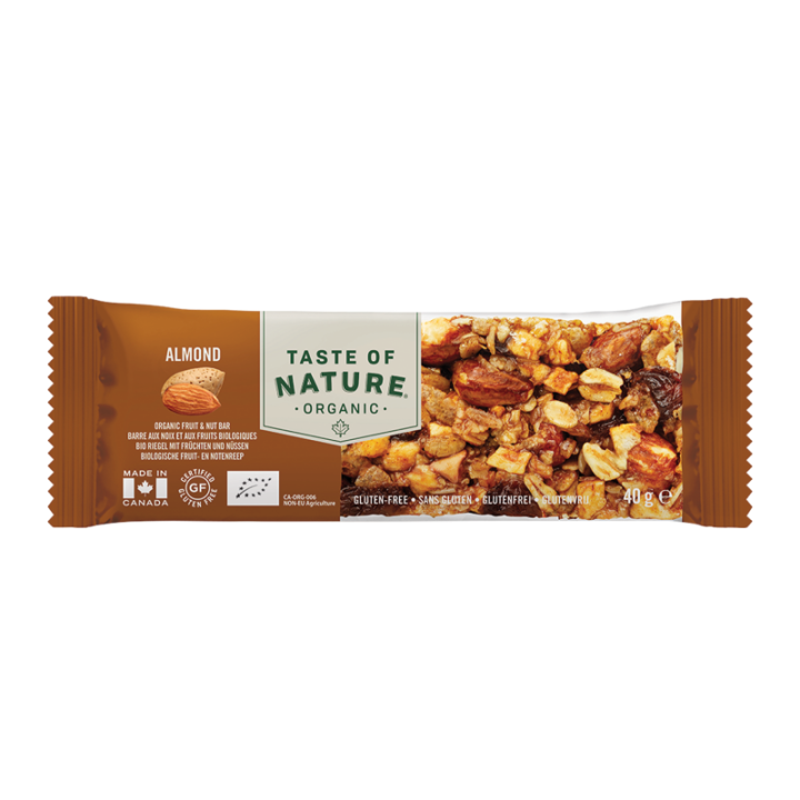 BARRITA DE ALMENDRA SIN GLUTEN BIO 40 GR. (TASTE OF NATURE)