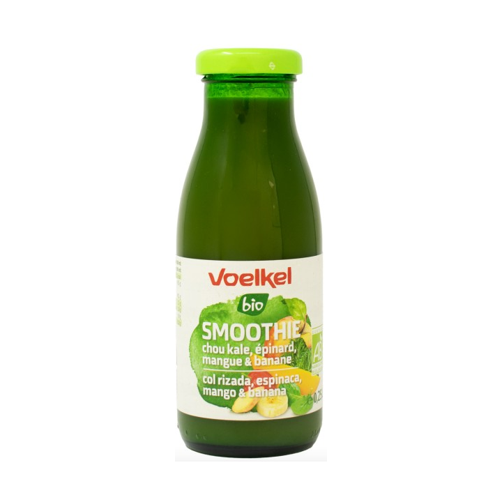 SMOOTHIE VERDE DE MANGO, KALE Y ESPINACAS BIO 250 ML. (VOELKEL)/