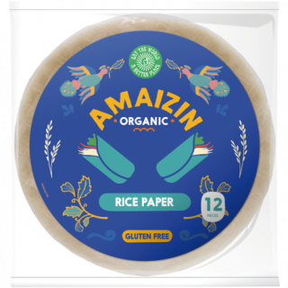 PAPEL DE ARROZ PARA ROLLITOS SIN GLUTEN 110 GR. (AMAIZIN)