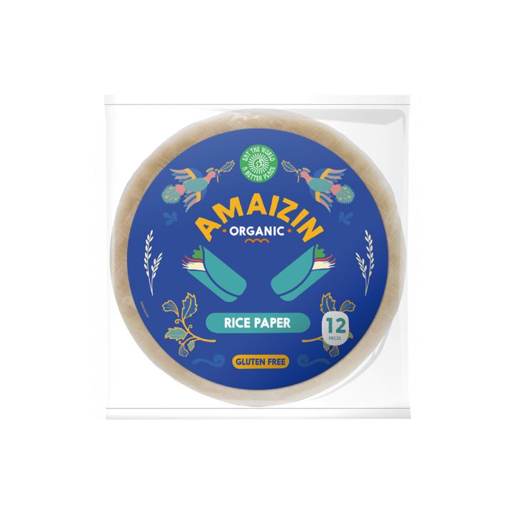 PAPEL DE ARROZ PARA ROLLITOS SIN GLUTEN 110 GR. (AMAIZIN)