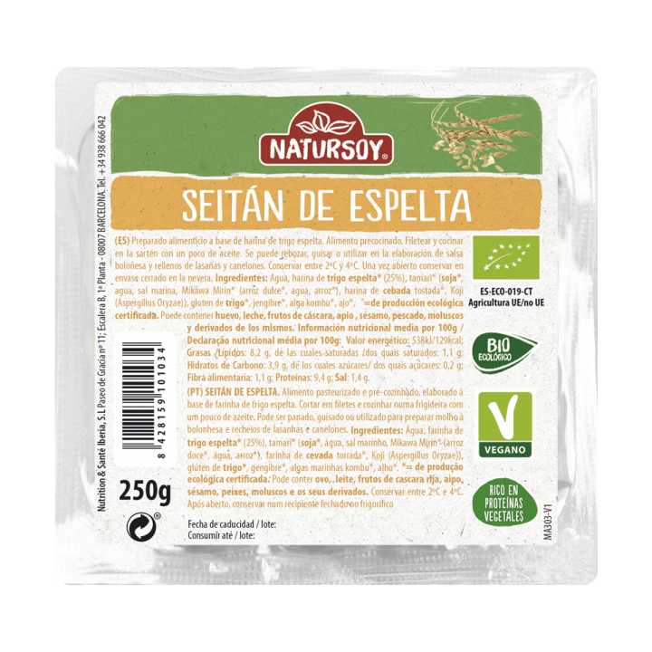 SEITAN DE ESPELTA 250 GR. (NATURSOY)