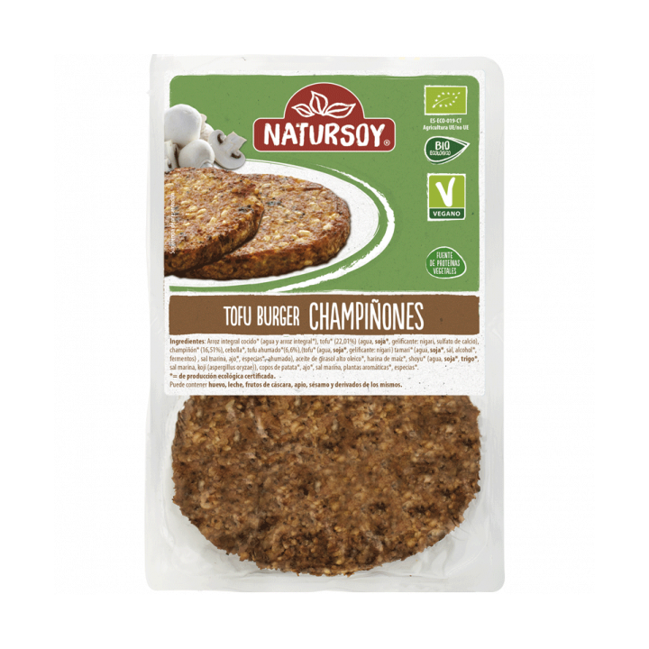 HAMBURGUESA DE TOFU Y CHAMPIÑON 160 GR. (NATURSOY)
