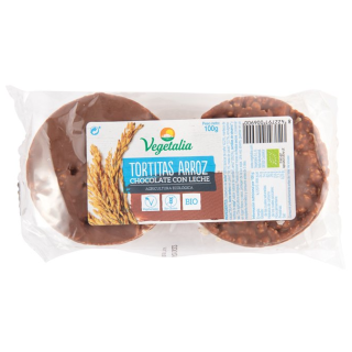 TORTAS DE ARROZ CON CHOCOLATE CON LECHE SIN GLUTEN 100 GR. (VEGETALIA)/