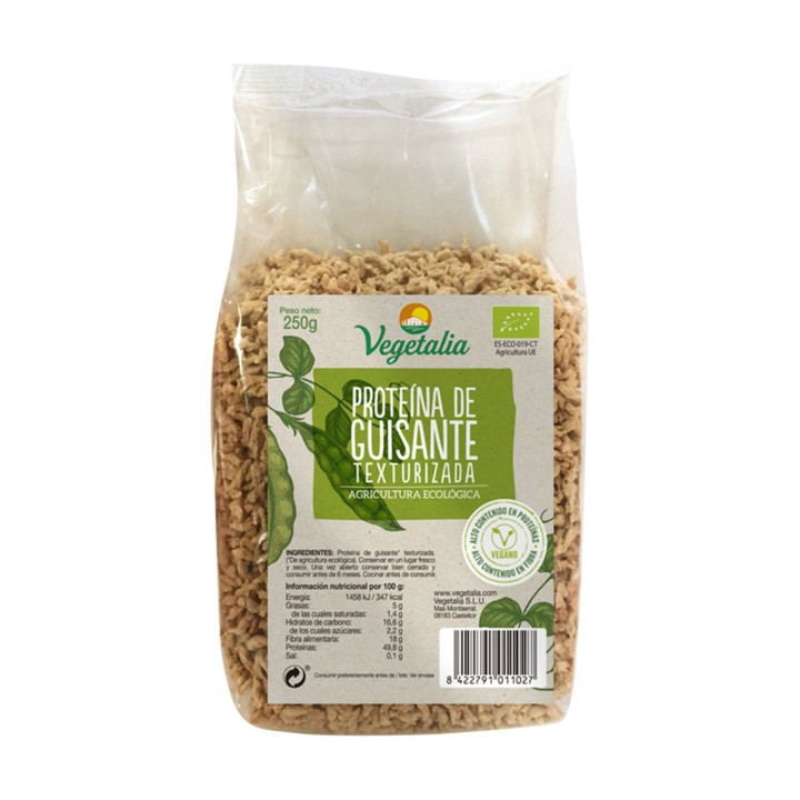 PROTEINA DE GUISANTE TEXTURIZADA 250 GR (VEGETALIA)/