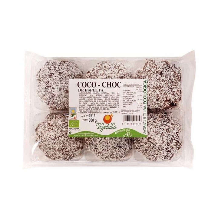 GALLETAS COCO CHOC DE ESPELTA 300 GR. (VEGETALIA)/