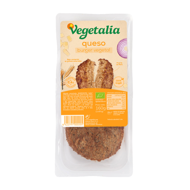 VEGEBURGUER 160 GR. DE SEITAN Y QUESO BIO (VEGETALIA)/