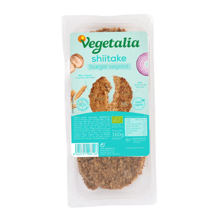 VEGEBURGUER 160 GR. DE SEITAN Y SHITAKE BIO (VEGETALIA)/