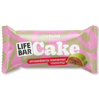 CAKE FRESA CARAMELO Y MATCHA SIN GLUTEN ECO 35 GR. (LIFE FOOD)
