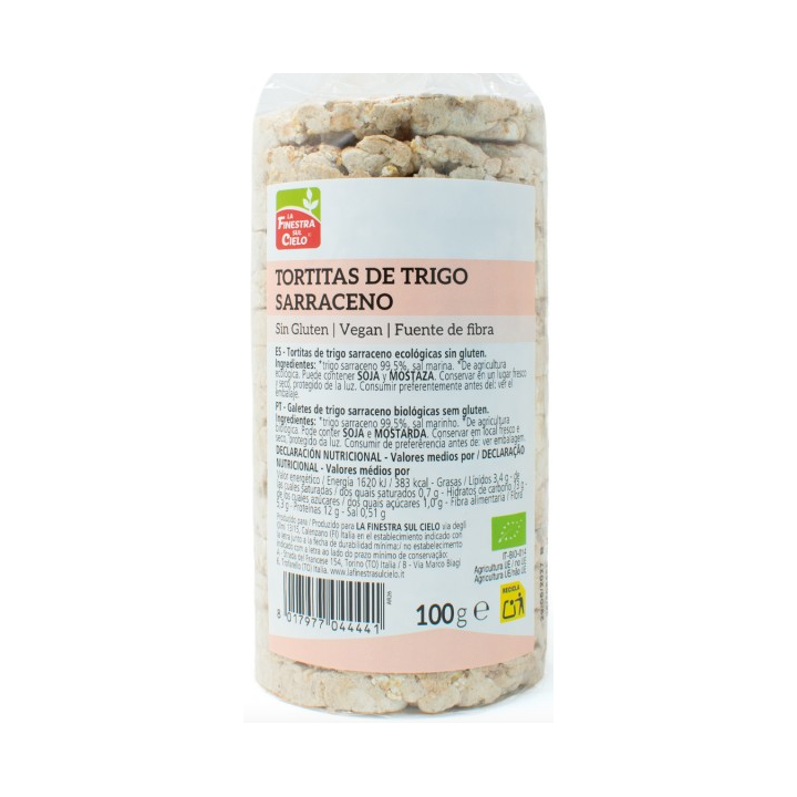 TORTAS DE TRIGO SARRACENO 100% SIN GLUTEN ECO 100 GR. (LA FINESTRA)/