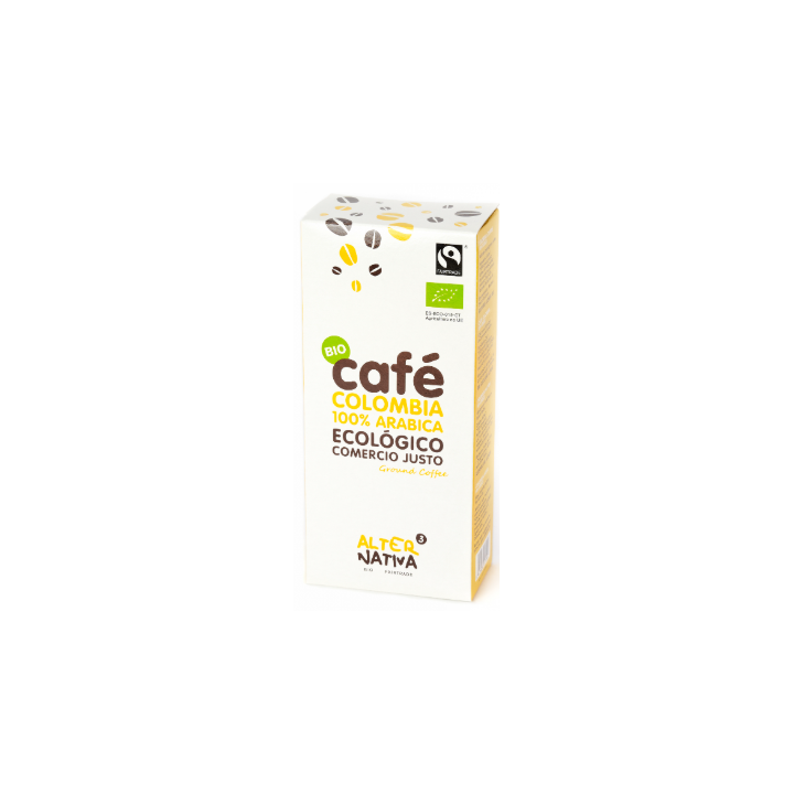 CAFE ARABICA COLOMBIA MOLIDO SIN GLUTEN ECO 250 GR. (ALTERNATIVA3)