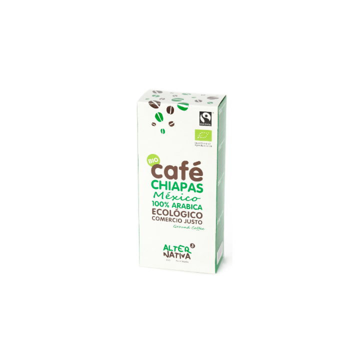 CAFE ARABICA CHIAPAS MOLIDO SIN GLUTEN ECO 250 GR. (ALTERNATIVA3)
