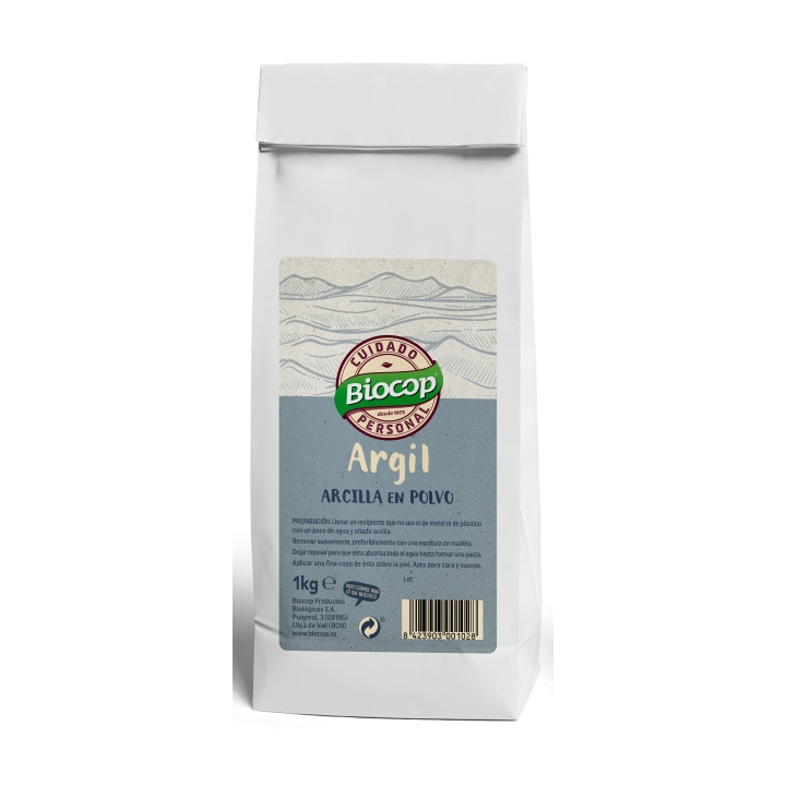 ARCILLA BLANCA EN POLVO 1 KG. (BIOCOP)/