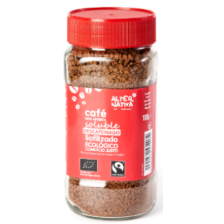 CAFE SOLUBLE DESCAFEINADO LIOFILIZADO SIN GLUTEN ECO 100 GR. (ALTERNATIVA3)
