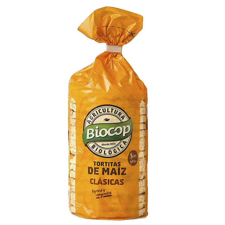 TORTAS DE MAIZ CON SAL SIN GLUTEN 120 GR. (BIOCOP)/