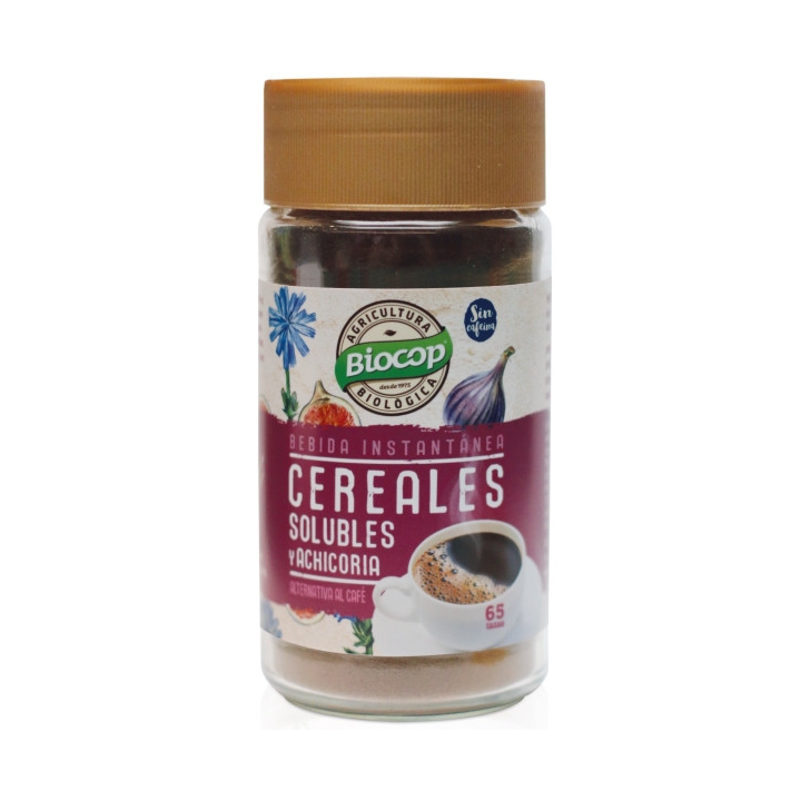 CAFE SOLUBLE DE CEREALES, ACHICORIA E HIGO 100 GR. (BIOCOP)/