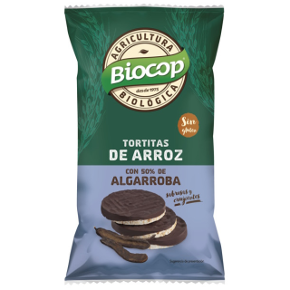 TORTAS DE ARROZ CON ALGARROBA SIN GLUTEN 100 GR. (BIOCOP)**.